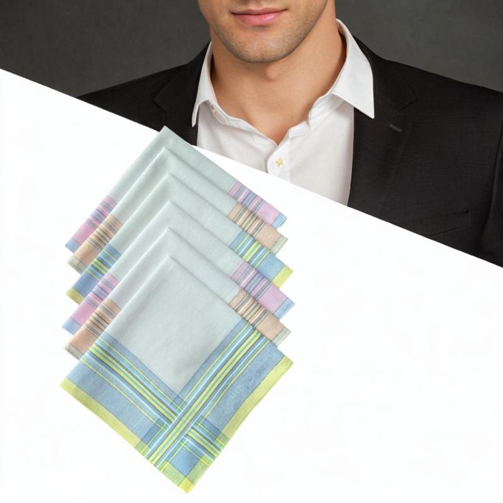 Handkerchief Cotton Men - 6 Stück Baumwoll-Herrentaschentücher in verschiedenen Farben