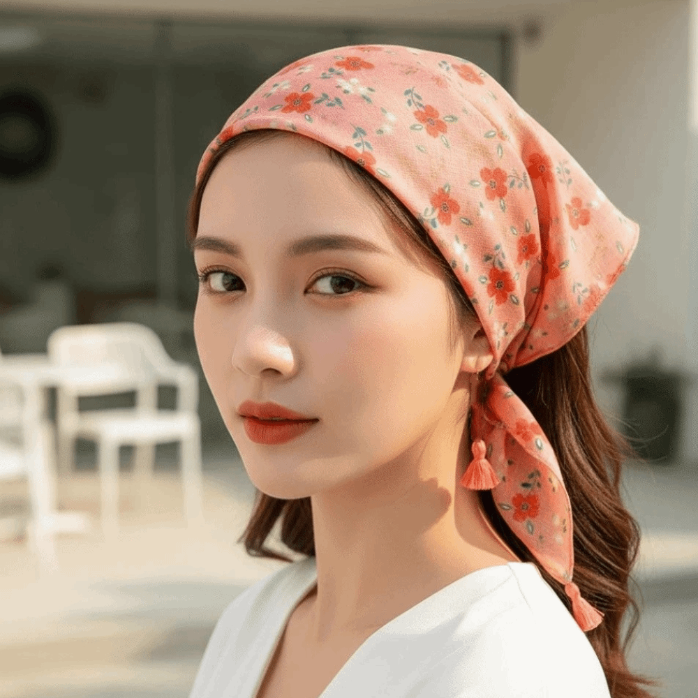 Bandana Cotton - Halstuch aus Baumwolle und Leinen, quadratischer