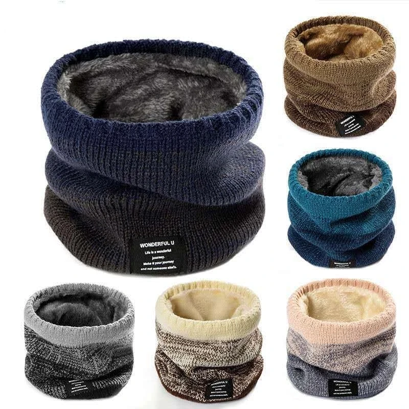 Handkerchief Cotton Men - Winterschal für Männer, Fleece-Ring, Bandana, gestrickt,