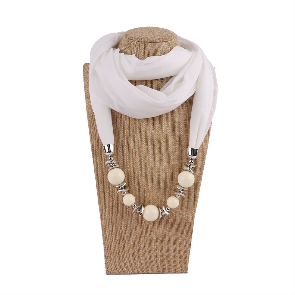 Infinity Scarf Knit - Neuer Chiffon-Schal mit Perlen im Ethno-Stil,