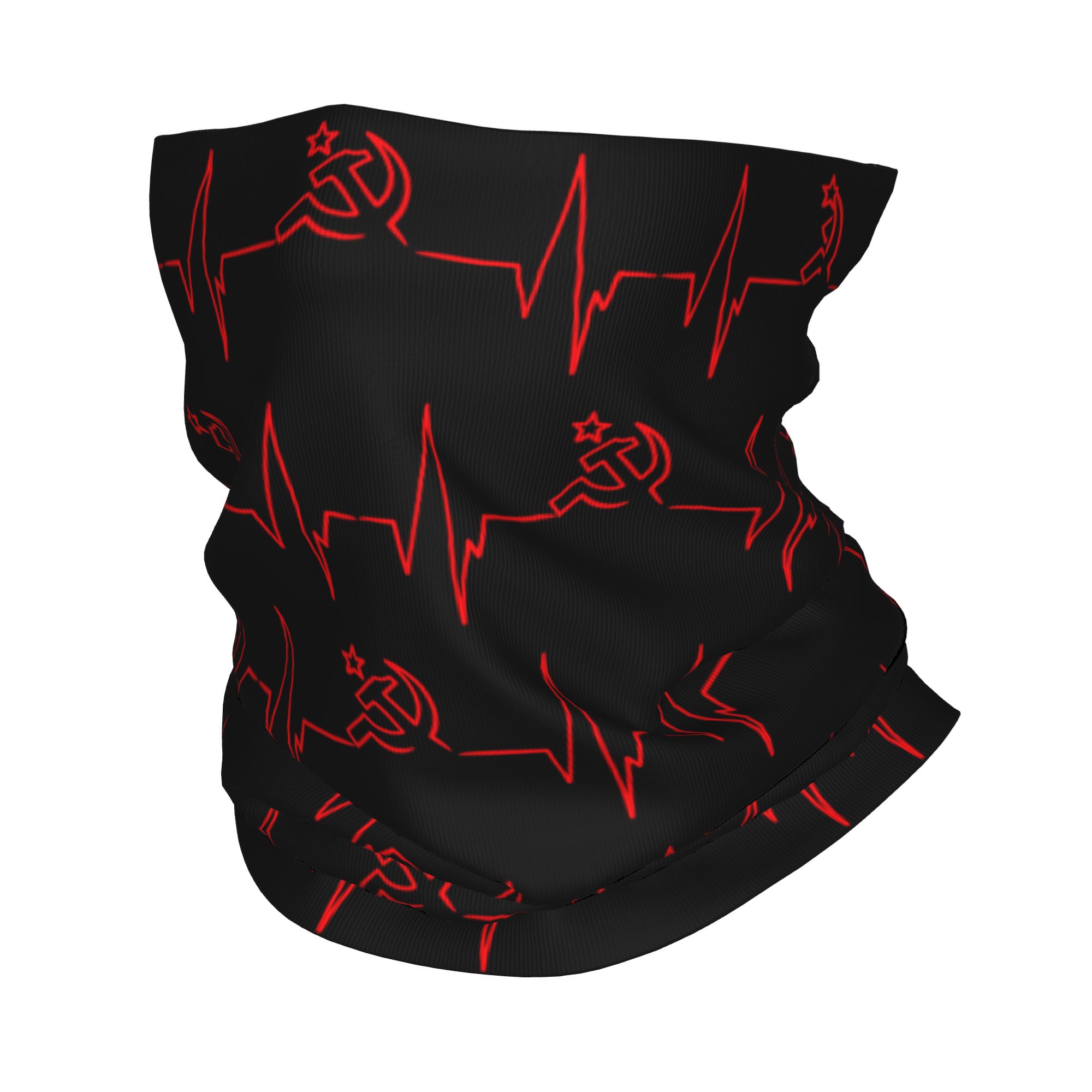 Neck Warmer Tube - Benutzerdefinierte Herzschlag Russische Flagge Russland CCCP