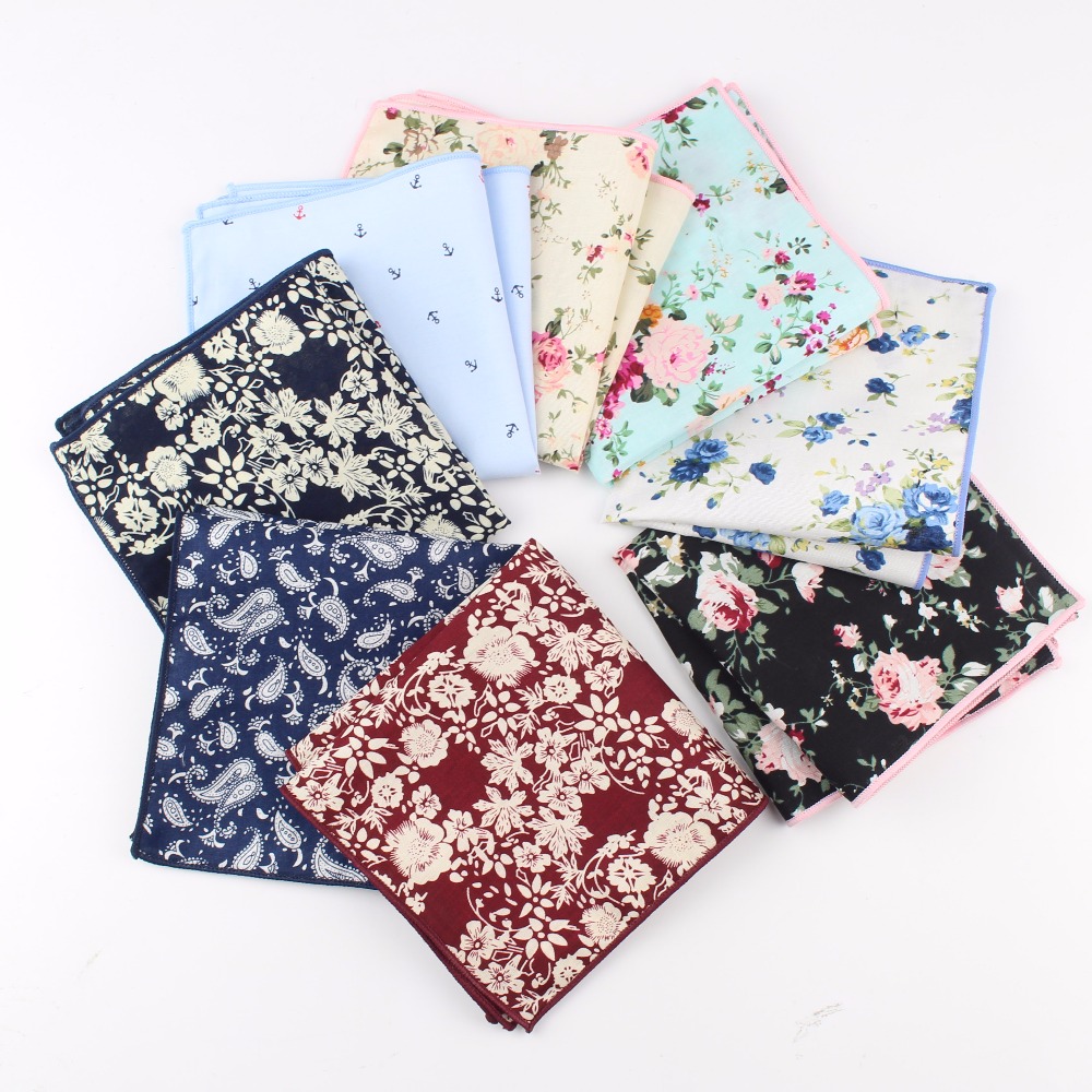 Handkerchief Cotton Men - Paisley Baumwolle Taschentücher Gewebt Blumen Druck