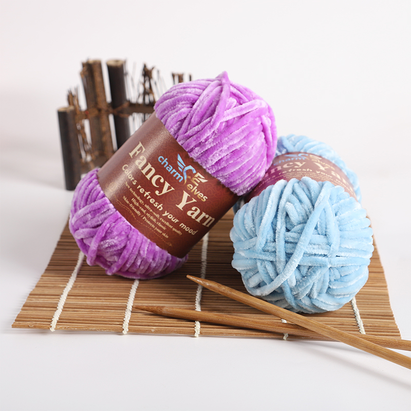 Woven Scarf Blanket - 2er-Pack Chenille-Warmvelours-Garn, 100g pro Rolle, insgesamt