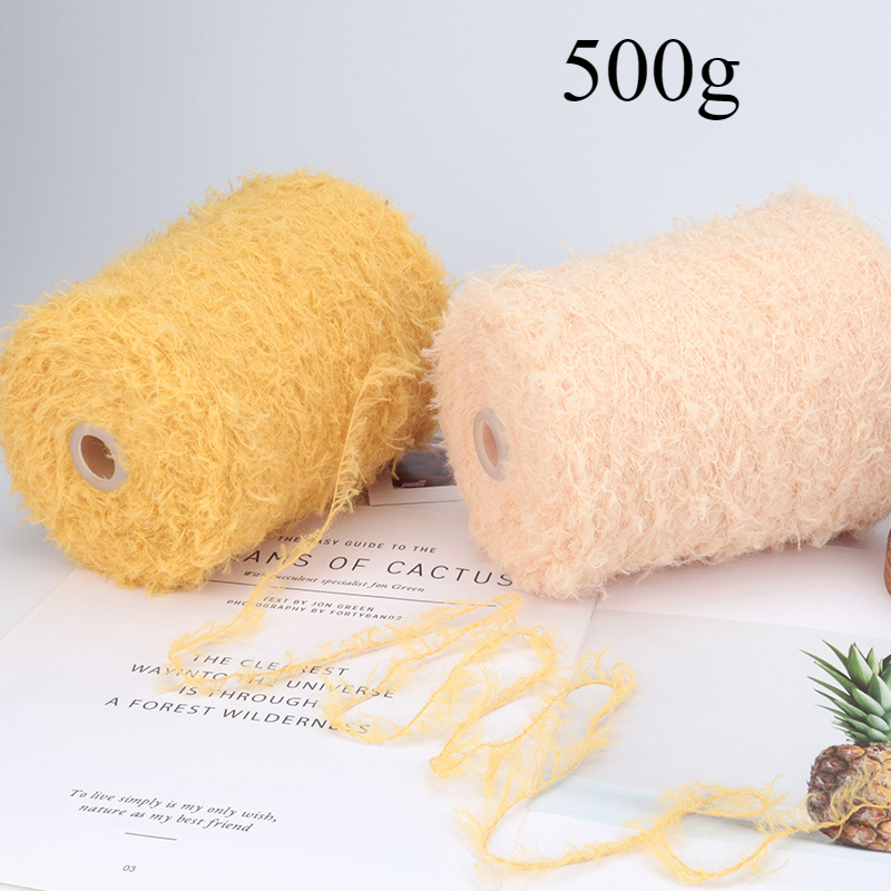 Woven Scarf Blanket - 500 g Teddy-Samt-Rollwollgarn, Strickgarn aus Nerzimitat-Samt,