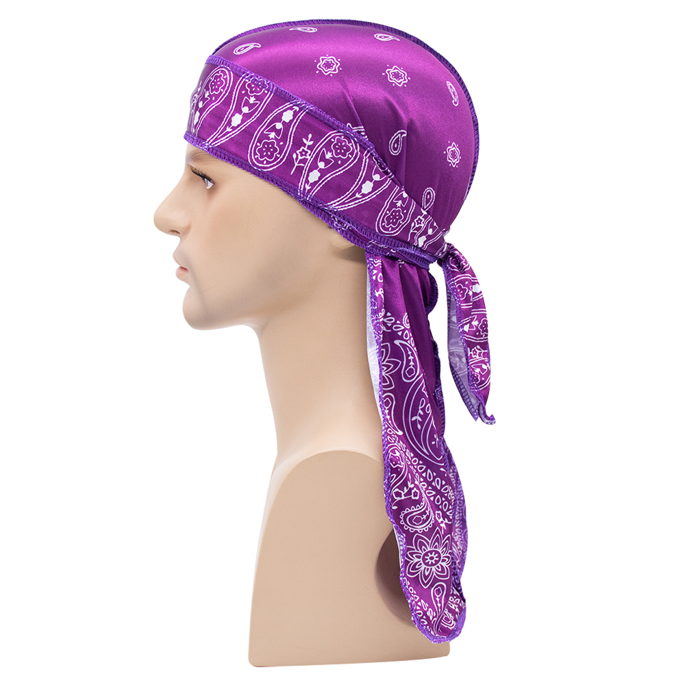 Bandana Doo Rag - Langer Seidenschal Muslimischer Unisex Doo Rag