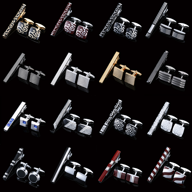 Tie Bar Set Gift - Hohe qualität manschette und krawatte clip