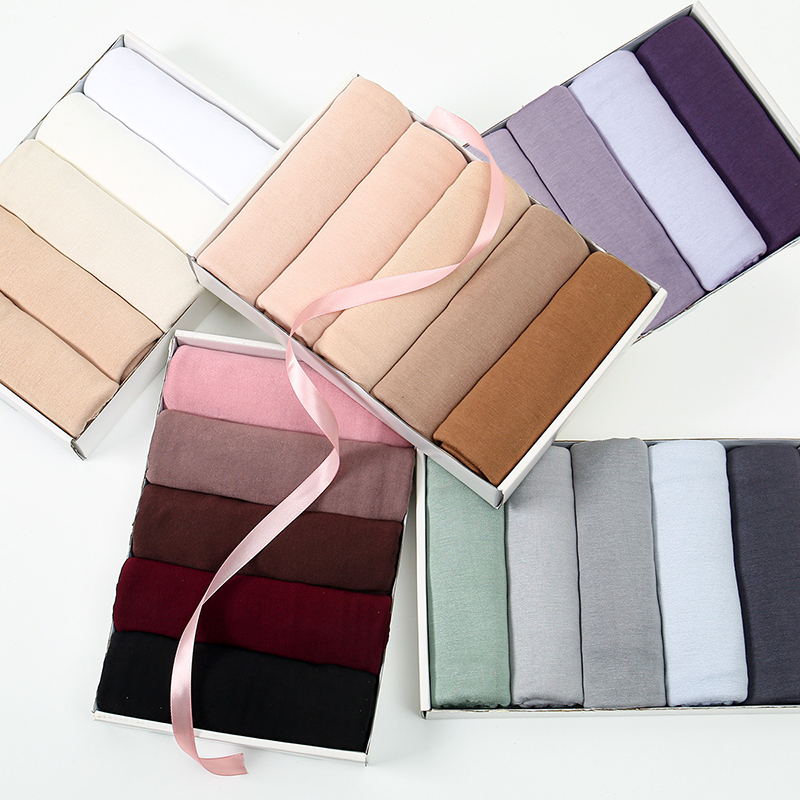 Head Wrap Turban - Premium Modal-Baumwoll-Jersey Hijab Schal Muslimischer Langer