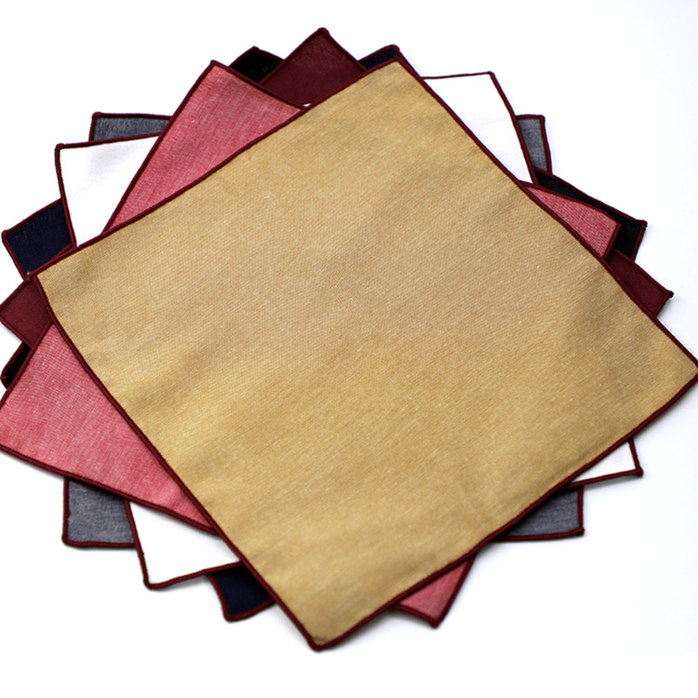 Solide gestreifte braune Einst – Handkerchief Cotton Men Bewertung und Preis