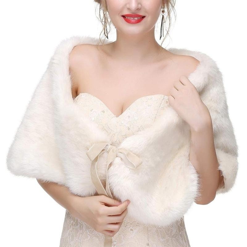 652F Anspruchsvoller Kunstfell – Stole Wedding Shawl Bewertung und Preis