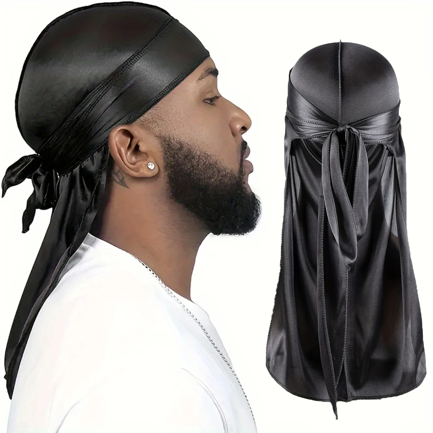 Herren Seiden-Durag Bonnet Ban – Bandana Doo Rag Bewertung und Preis