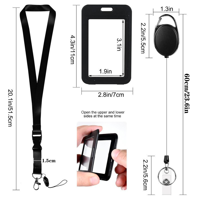 3 Stück Kunststoff-Ausweishalt – Lanyard Badge Holder Bewertung und Preis