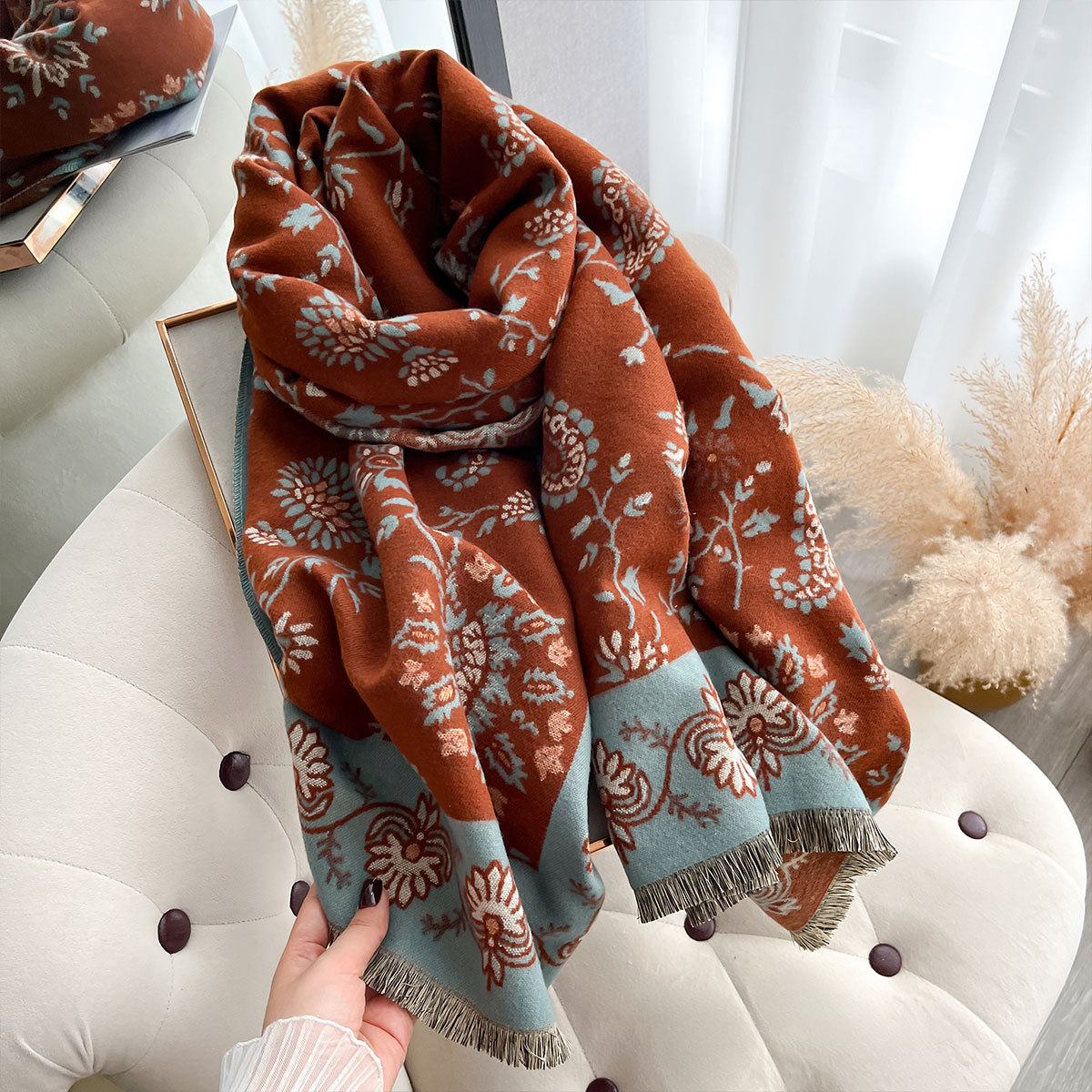 Luxus Winter Imitation Kaschmi – Woven Scarf Blanket Bewertung und Preis
