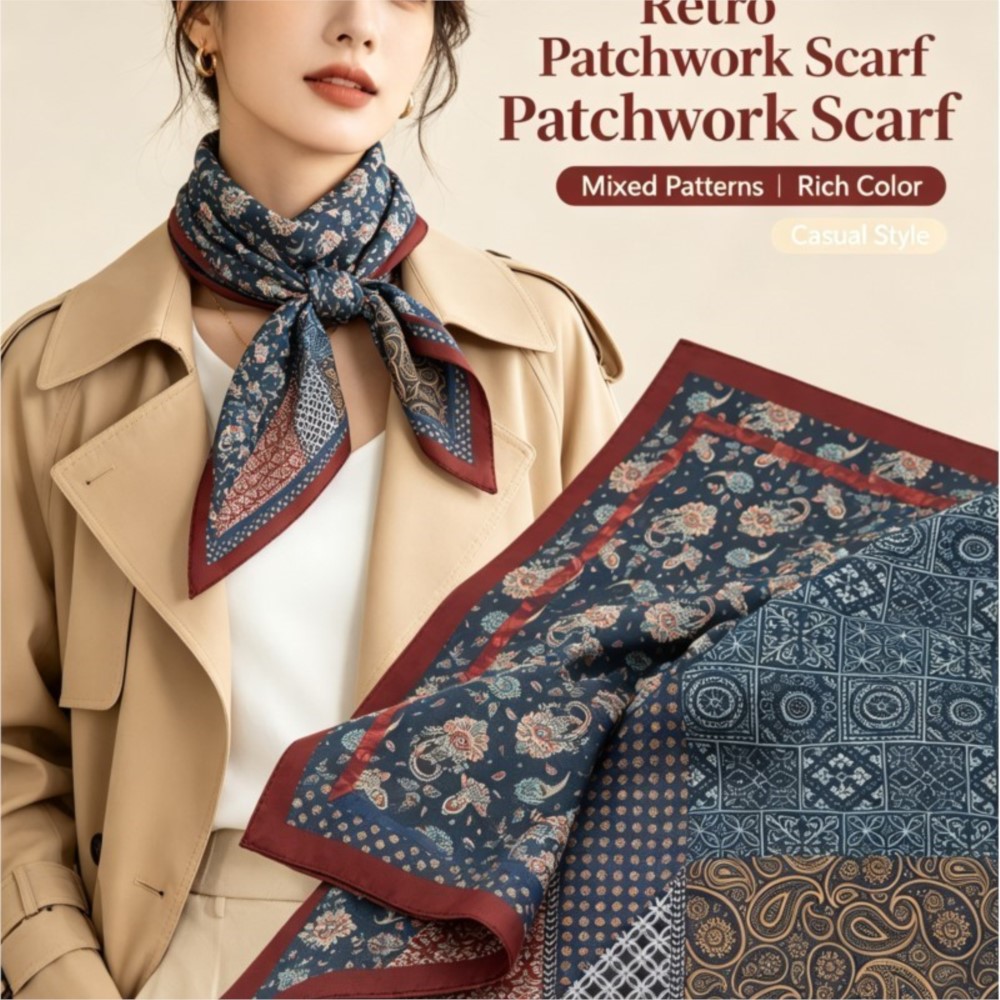 70cm Retro Paisley Quadratisch – Bandana Cotton Bewertung und Preis